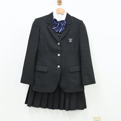 【中古】東京都 郁文館高等学校 女子制服 6点（ブレザー・ニット・シャツ・スカート）sf011799