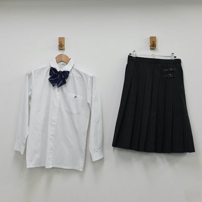 【中古】東京都 郁文館高等学校 女子制服 6点（ブレザー・ニット・シャツ・スカート）sf011799