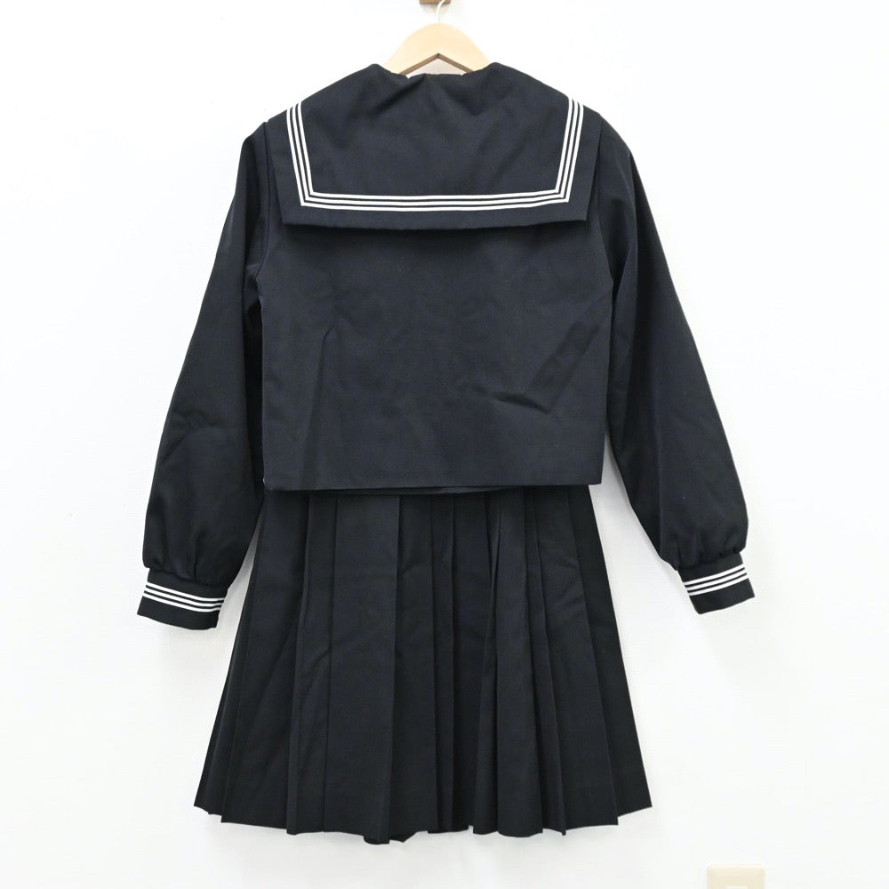 【中古】静岡県 沼津東高等学校 女子制服 3点（セーラー服・スカート）sf011802