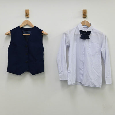 【中古】静岡県 伊豆中央高等学校 女子制服 5点（ブレザー・ベスト・シャツ・スカート）sf011803