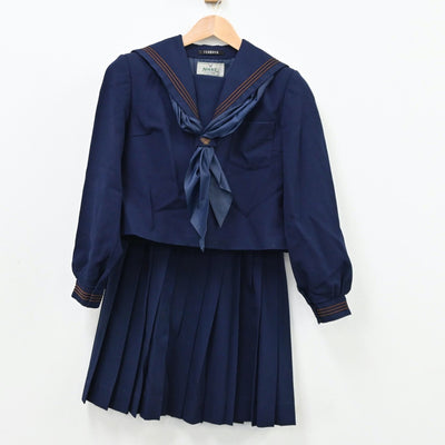 【中古】鳥取県 米子南高等学校 女子制服 3点（セーラー服・スカート）sf011805