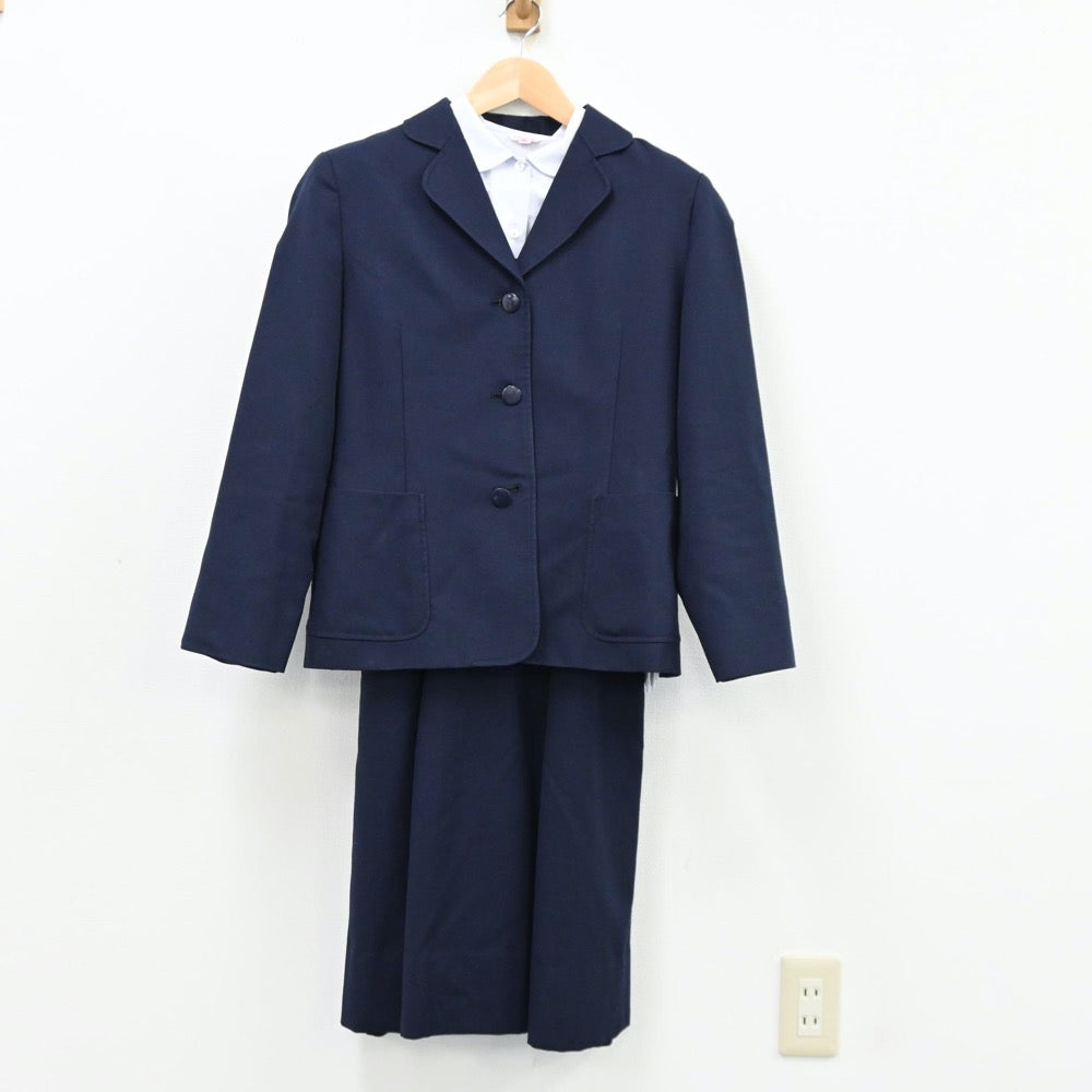 【中古】神奈川県 市場中学校 女子制服 3点（シャツ・ブレザー・ジャンパースカート）sf011810