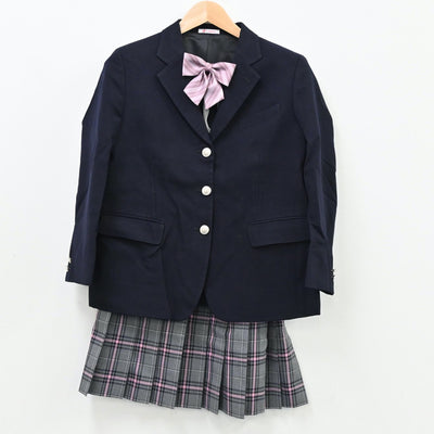 【中古】千葉県 クラーク記念国際高等学校 女子制服 3点（ブレザー・スカート）sf011831