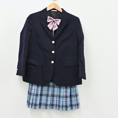 【中古】千葉県 クラーク記念国際高等学校 女子制服 3点（ブレザー・スカート）sf011831