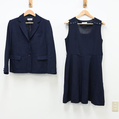 【中古】埼玉県 熊谷女子高等学校 女子制服 3点（ブレザー・ジャンパースカート・スカート）sf011868