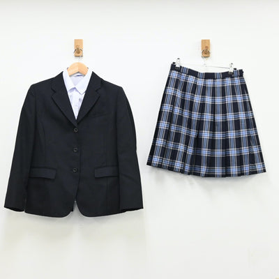 【中古】鹿児島県 学校法人KTC屋久島おおぞら高等学校 女子制服 3点（ブレザー・シャツ・スカート）sf011878