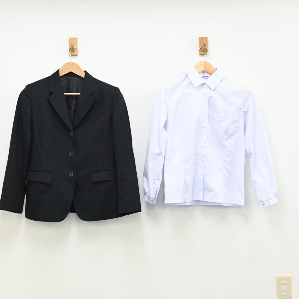 【中古】鹿児島県 学校法人KTC屋久島おおぞら高等学校 女子制服 3点（ブレザー・シャツ・スカート）sf011878