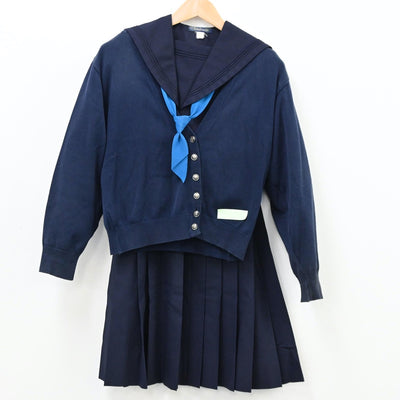 【中古】大阪府 大谷高等学校 女子制服 4点（セーラー服・ニット・スカート）sf011886