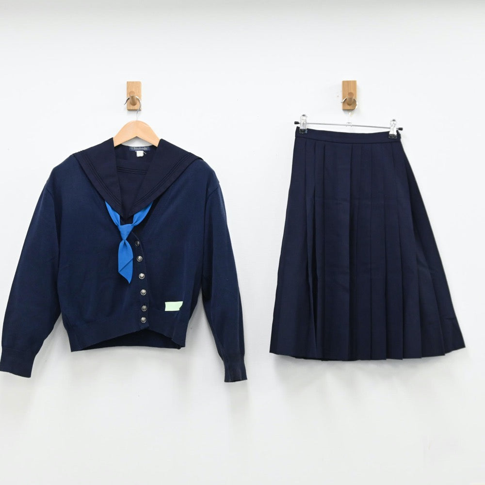 【中古】大阪府 大谷高等学校 女子制服 4点（セーラー服・ニット・スカート）sf011886