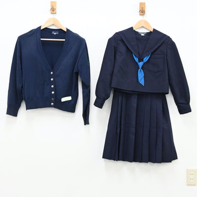 【中古】大阪府 大谷高等学校 女子制服 4点（セーラー服・ニット・スカート）sf011886