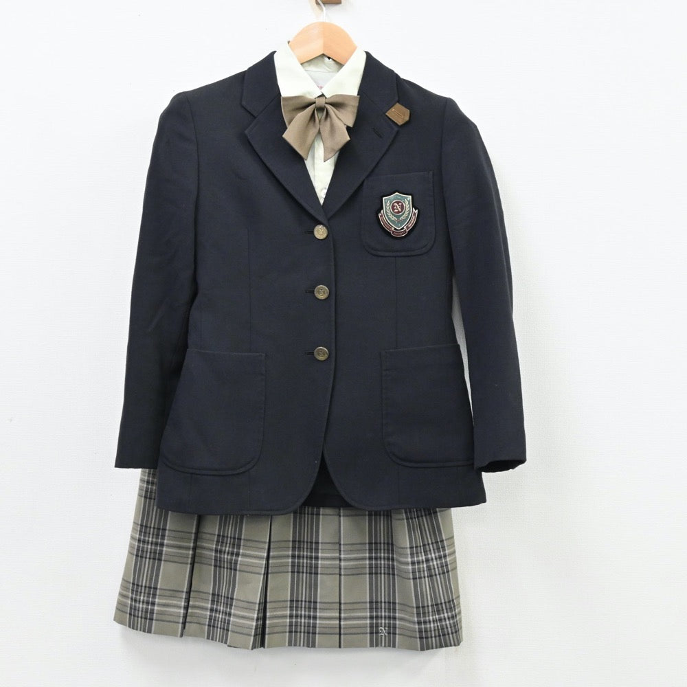 【中古】茨城県 土浦日本大学高等学校 女子制服 7点（運動靴・シャツ・ニット・スカート）sf011894