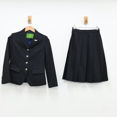 【中古】福岡県 福岡高等学校 女子制服 4点（ブレザー・スカート）sf011896