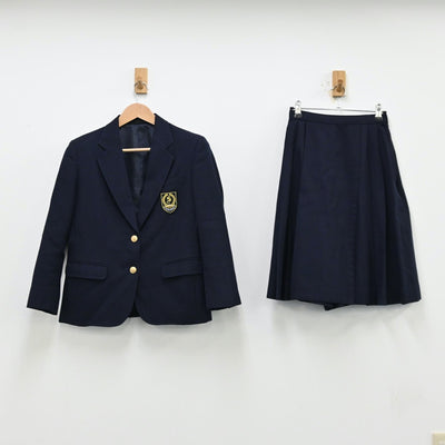 【中古】福岡県 稲築志耕館高等学校 女子制服 2点（ブレザー・スカート）sf011900