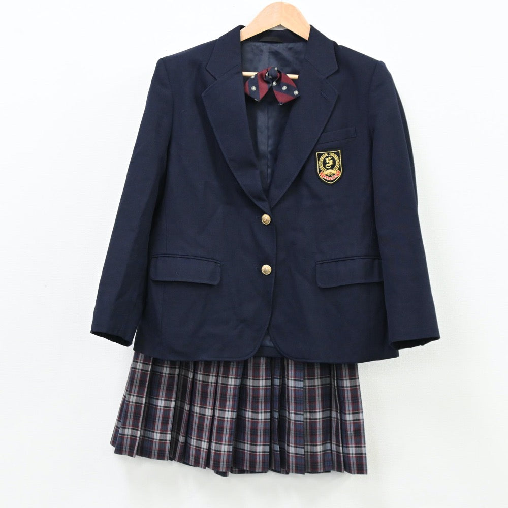 【中古】福岡県 稲築志耕館高等学校 女子制服 3点（ブレザー・スカート）sf011902