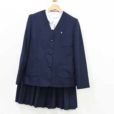 【中古】埼玉県 大谷場中学校 女子制服 5点（ブレザー・ベスト・シャツ・スカート）sf011905