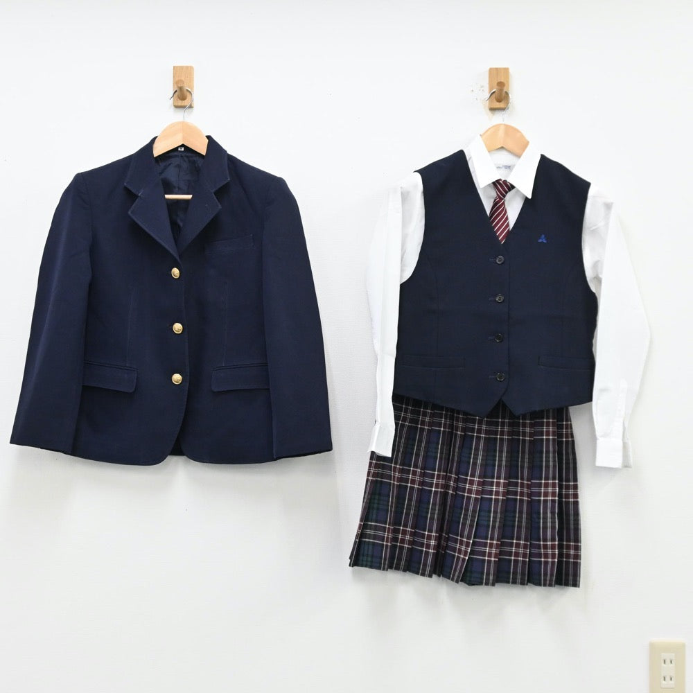 中古制服】岡山県 岡山操山高等学校 女子制服 5点（ブレザー・シャツ・ベスト・スカート）sf011909【リサイクル学生服】 | 中古制服通販パレイド