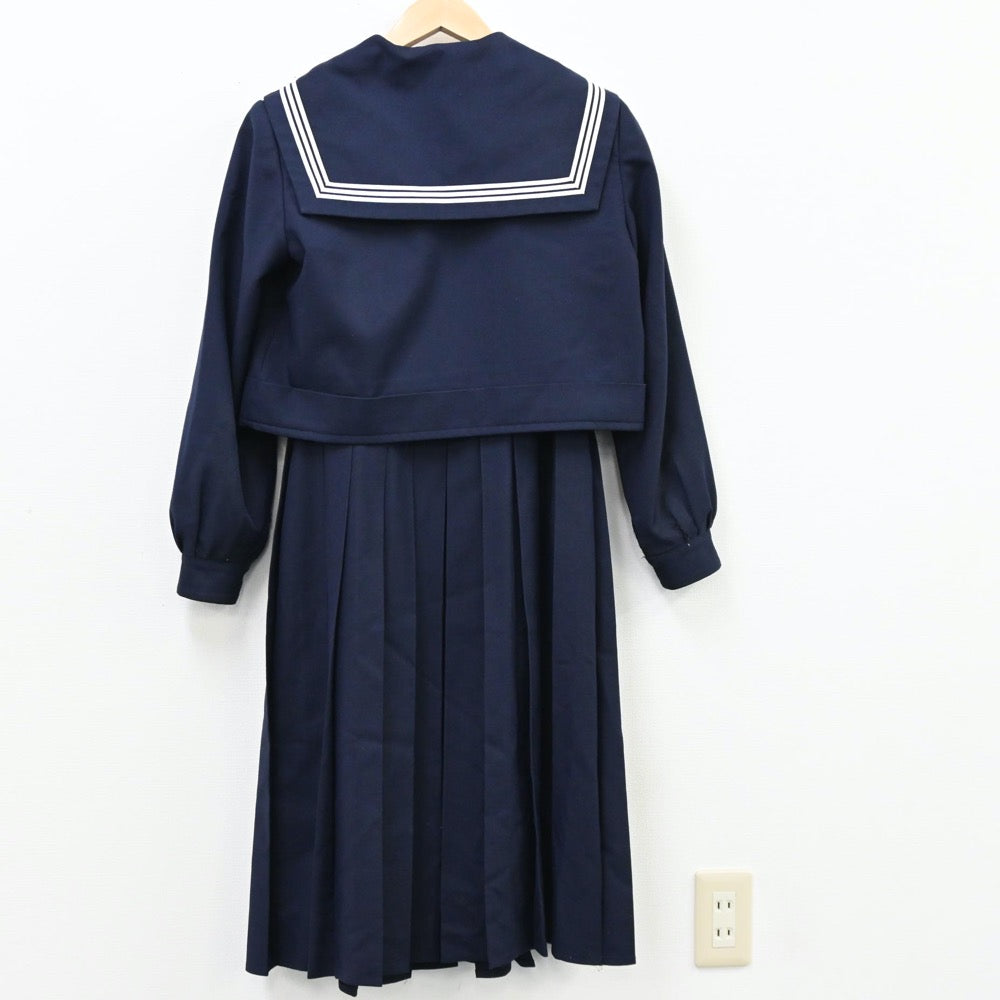 【中古】福岡県 八幡高等学校 女子制服 2点（セーラー服・ジャンパースカート）sf011920