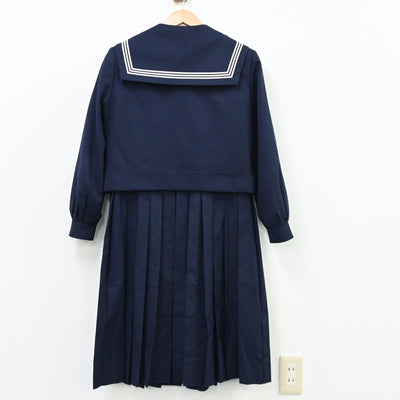 【中古】福岡県 木屋瀬中学校 女子制服 2点（セーラー服・ジャンパースカート）sf011921