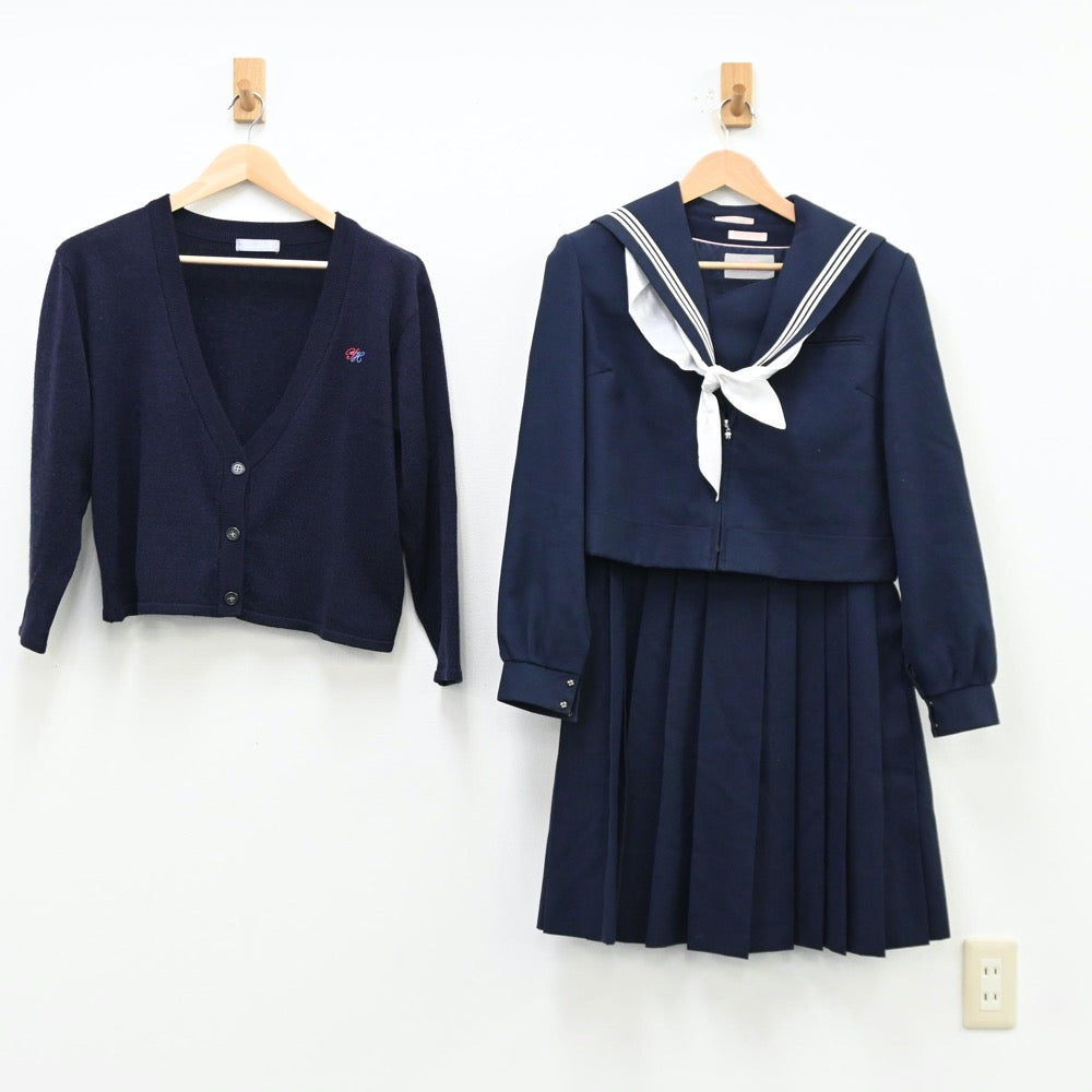 中古制服】福岡県 木屋瀬中学校 女子制服 4点（セーラー服・ニット・ジャンパースカート）sf011922【リサイクル学生服】 | 中古制服通販パレイド