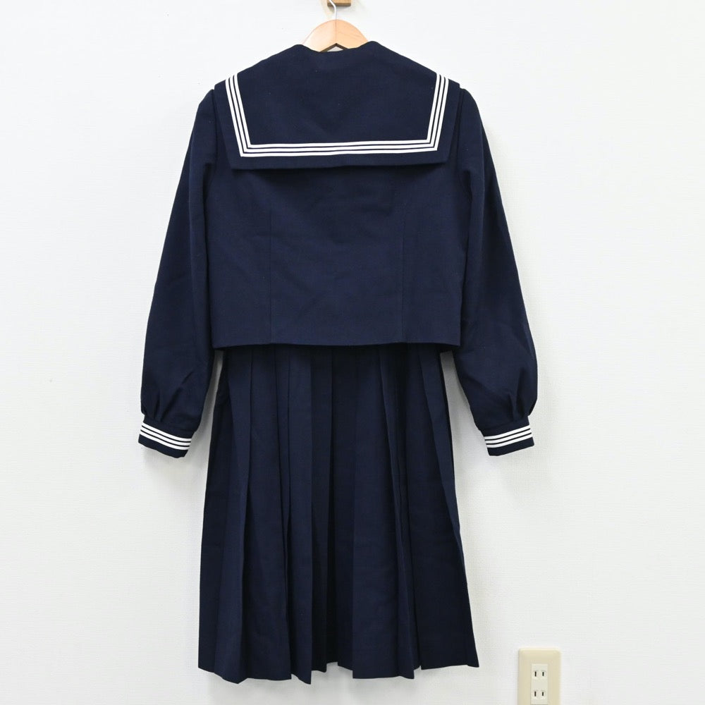 【中古】埼玉県 西中学校 女子制服 3点（セーラー服・ジャンパースカート）sf011923