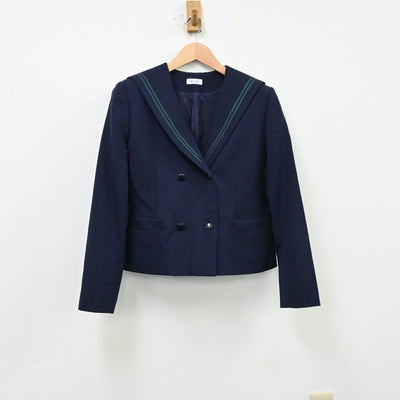 【中古】福島県 福島県須賀川市立西袋中学校 女子制服 2点（セーラー服・スカート）sf011943