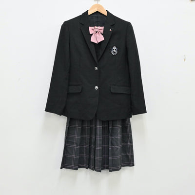 【中古】大阪府 大阪成蹊女子高等学校 女子制服 3点（ブレザー・スカート）sf011951