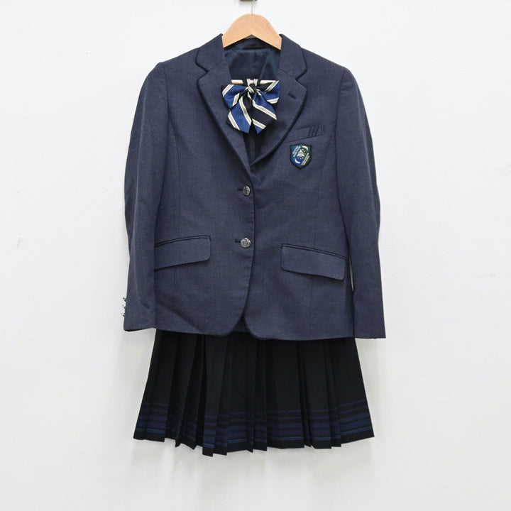 【中古】岐阜県 私立麗澤瑞浪高等学校 女子制服 5点（ブレザー・ニット・スカート）sf011967