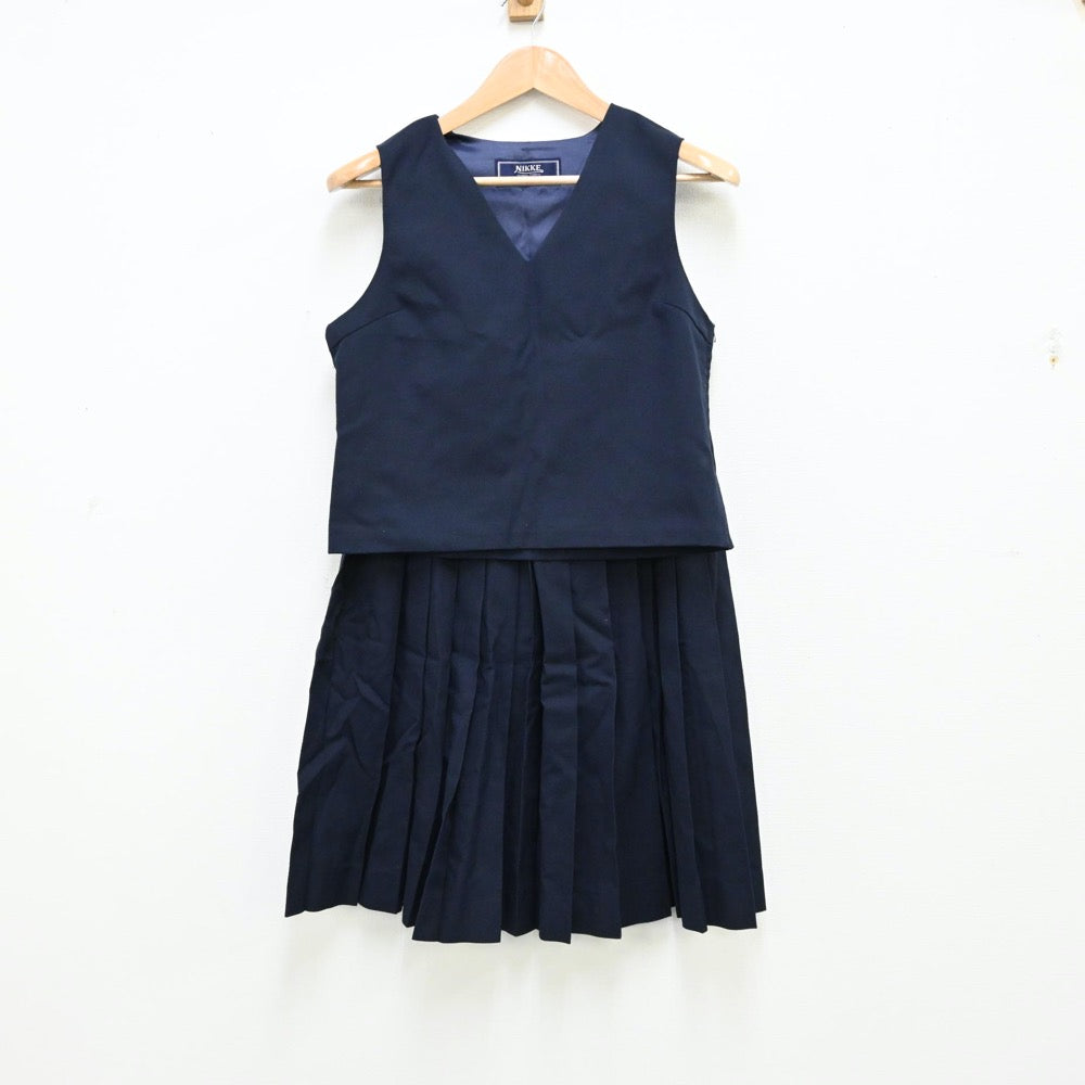 【中古】埼玉県 蓮田市立蓮田中学校 女子制服 4点（ブレザー・ベスト・スカート）sf011971