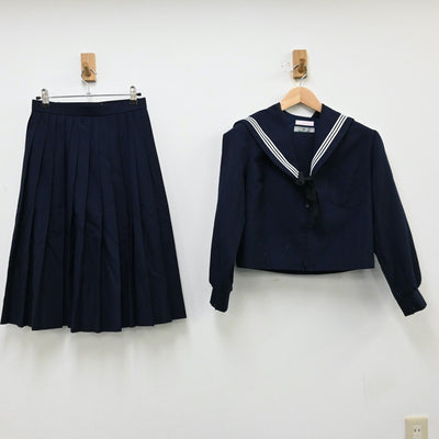 【中古】愛知県 一宮市立大和中学校 女子制服 3点（セーラー服・スカート）sf011976