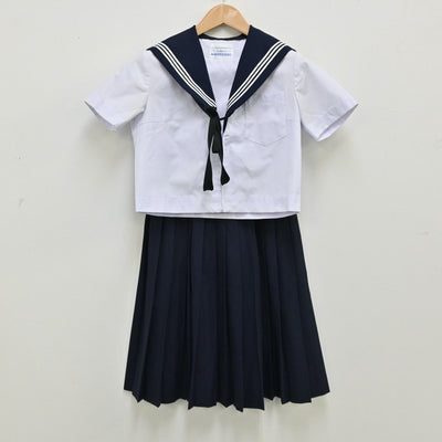 【中古】愛知県 一宮市立大和中学校 女子制服 3点（セーラー服・スカート）sf011978