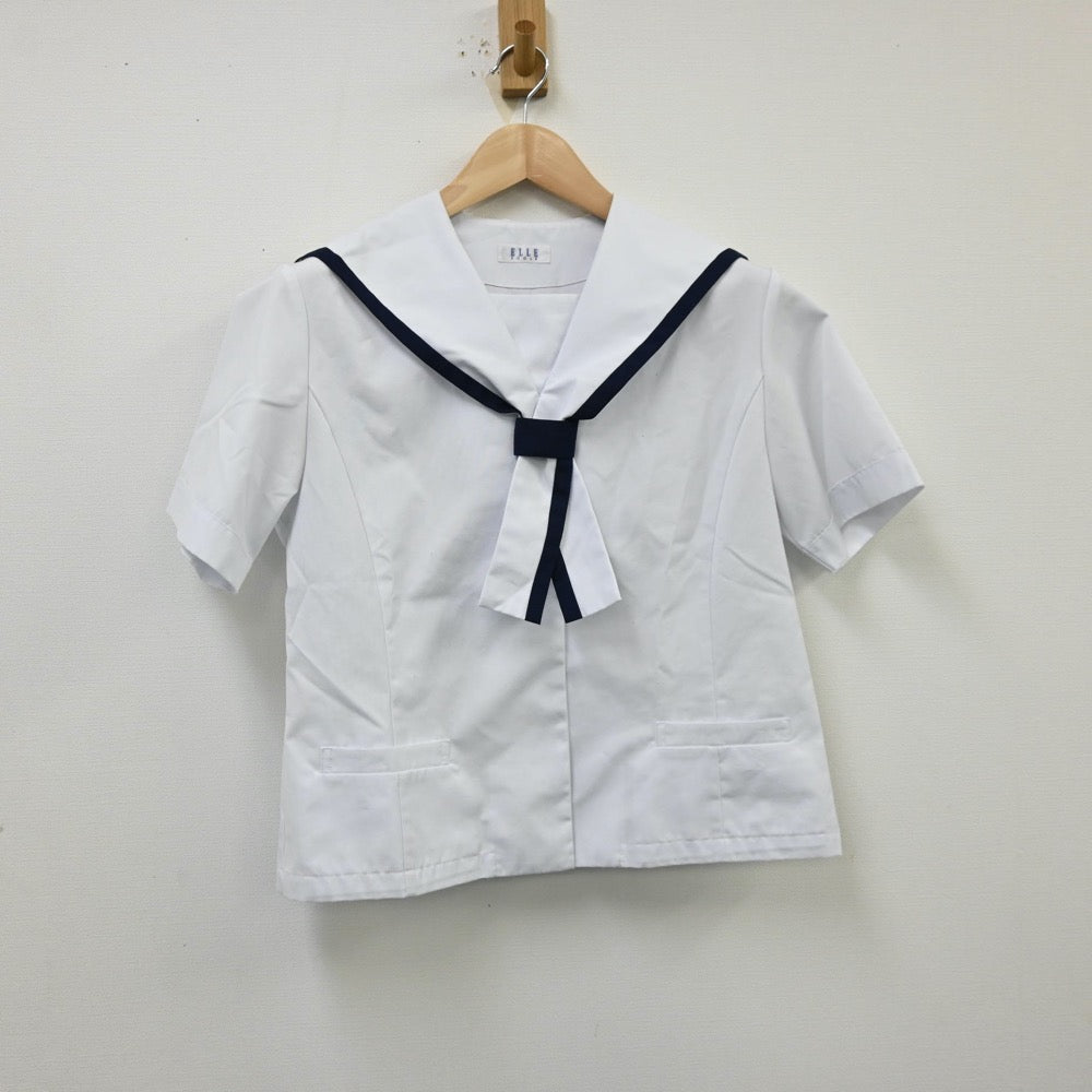 【中古】福島県 須賀川市立西袋中学校 女子制服 2点（セーラー服・スカート）sf011983