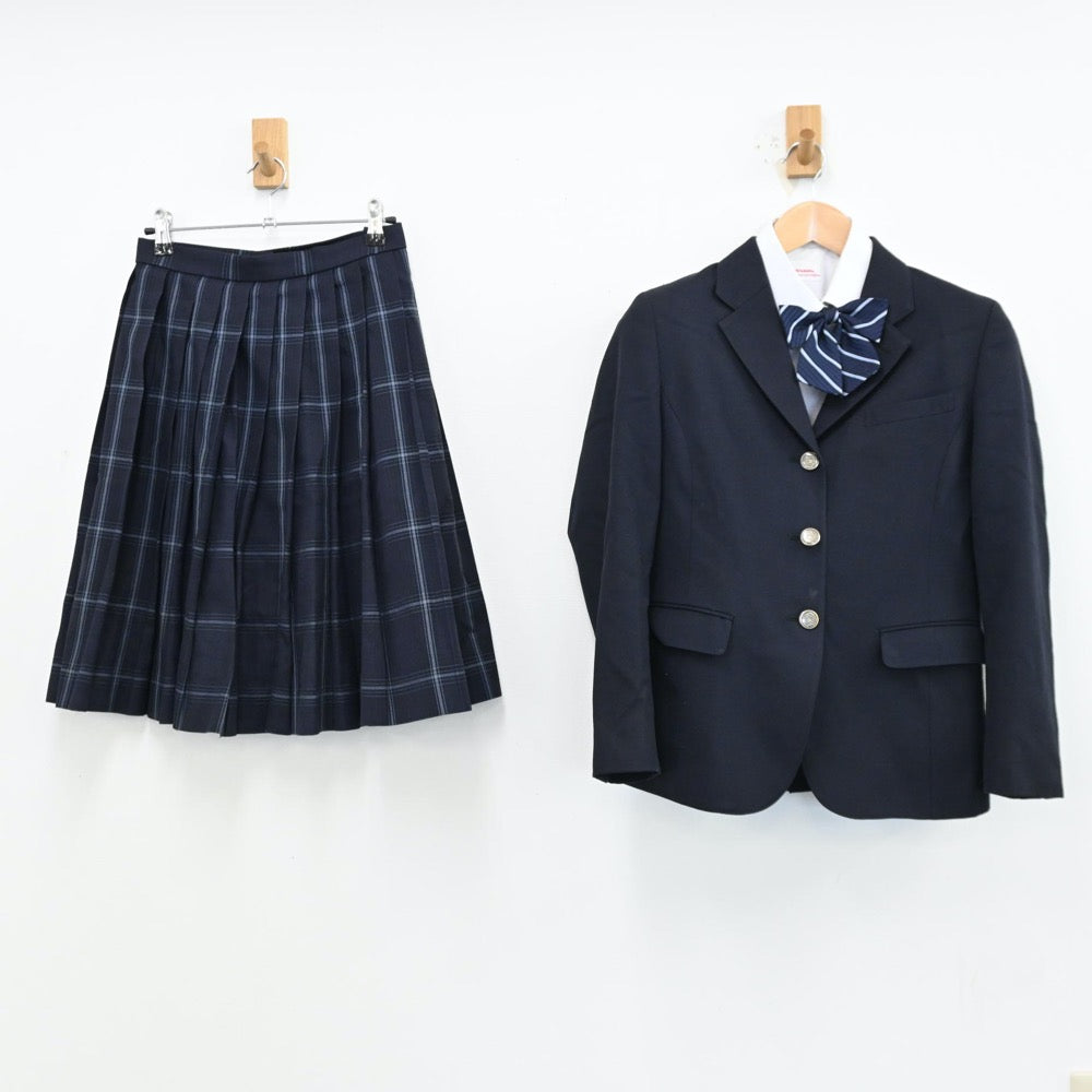 【中古】東京都 東京都立雪谷高等学校 女子制服 4点（ブレザー・シャツ・スカート）sf011988