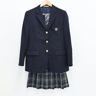 【中古】東京都 拓殖大学第一高校 女子制服 4点（ブレザー・ニット・スカート）sf012000