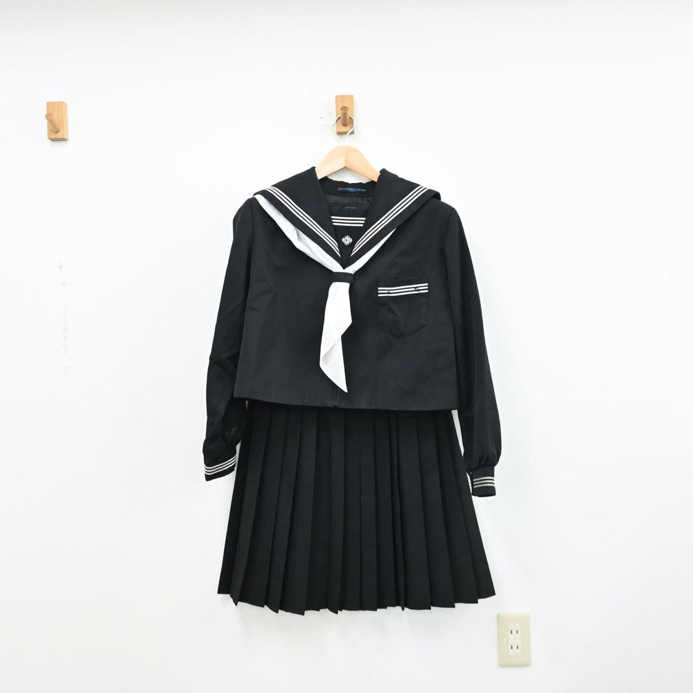 【中古】三重県 小俣中学校 女子制服 5点（セーラー服・スカート・スカート）sf012005