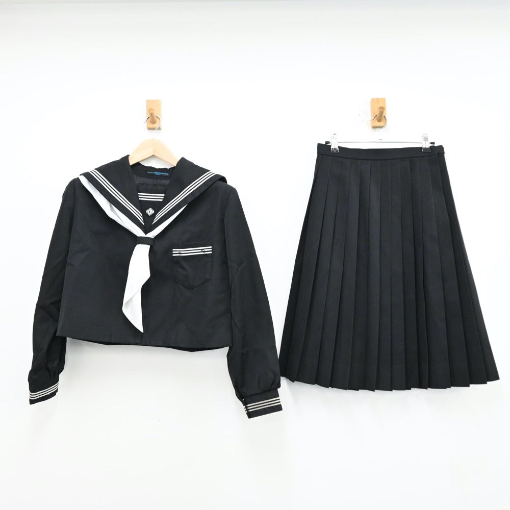 【中古】三重県 小俣中学校 女子制服 5点（セーラー服・スカート・スカート）sf012005