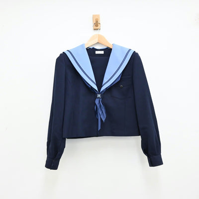 【中古】大阪府 長尾中学校 女子制服 5点（セーラー服・スカート）sf012009