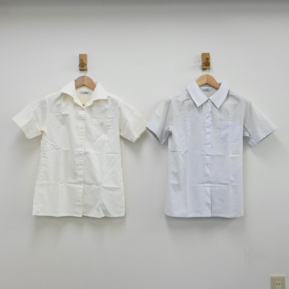 【中古】東京都 私立跡見学園中学校 女子制服 4点（シャツ・シャツ・ニットベスト・ジャンパースカート）sf012023