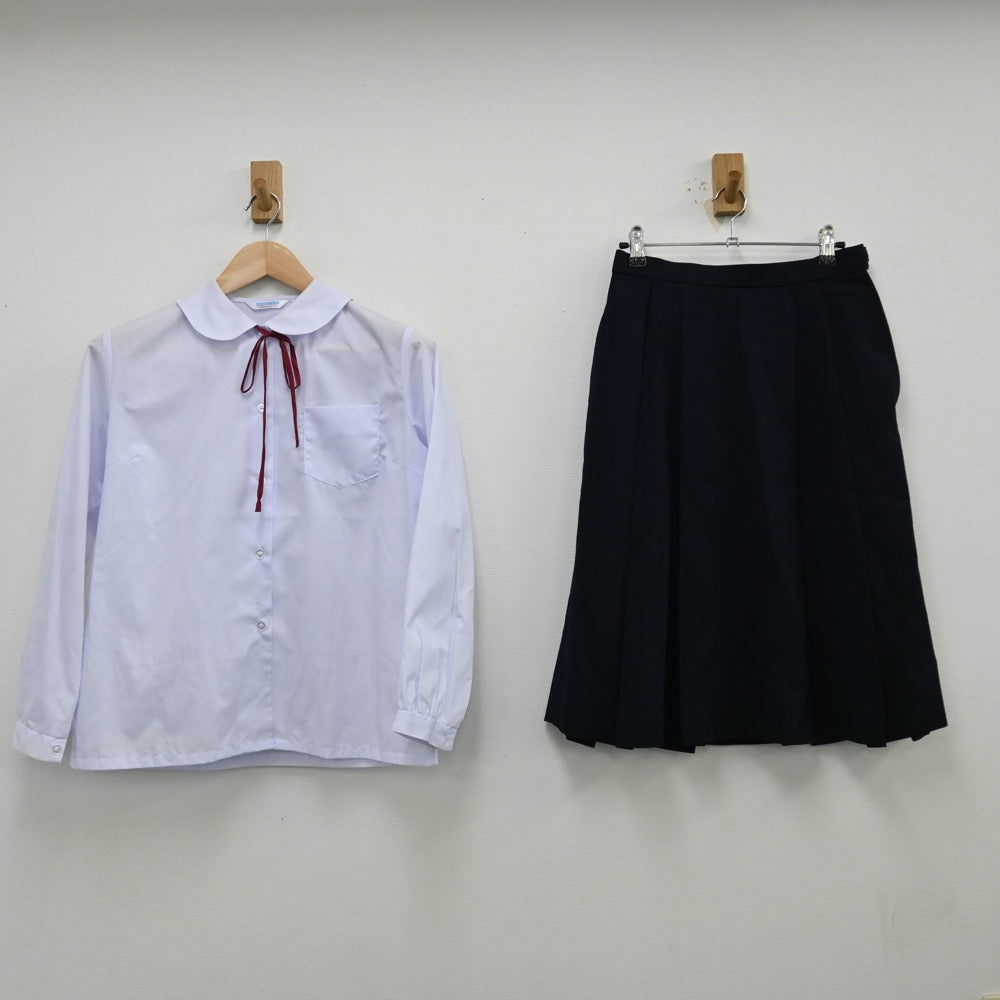 【中古】福島県 郡山第五中学校 女子制服 4点（ブレザー・シャツ・スカート）sf012029