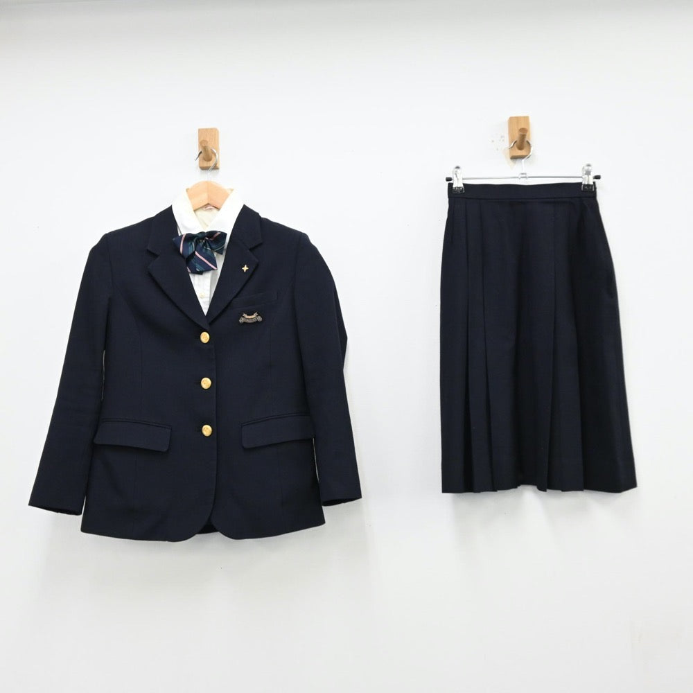 【中古】東京都 日大櫻丘高等学校 女子制服 8点（ブレザー・シャツ・ニット・ニットベスト・スカート）sf012031