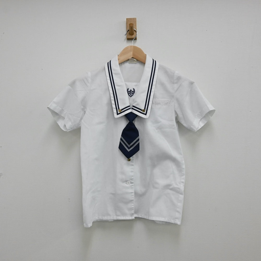 【中古】東京都 鶴川高等学校 女子制服 4点（シャツ・シャツ・スカート）sf012043