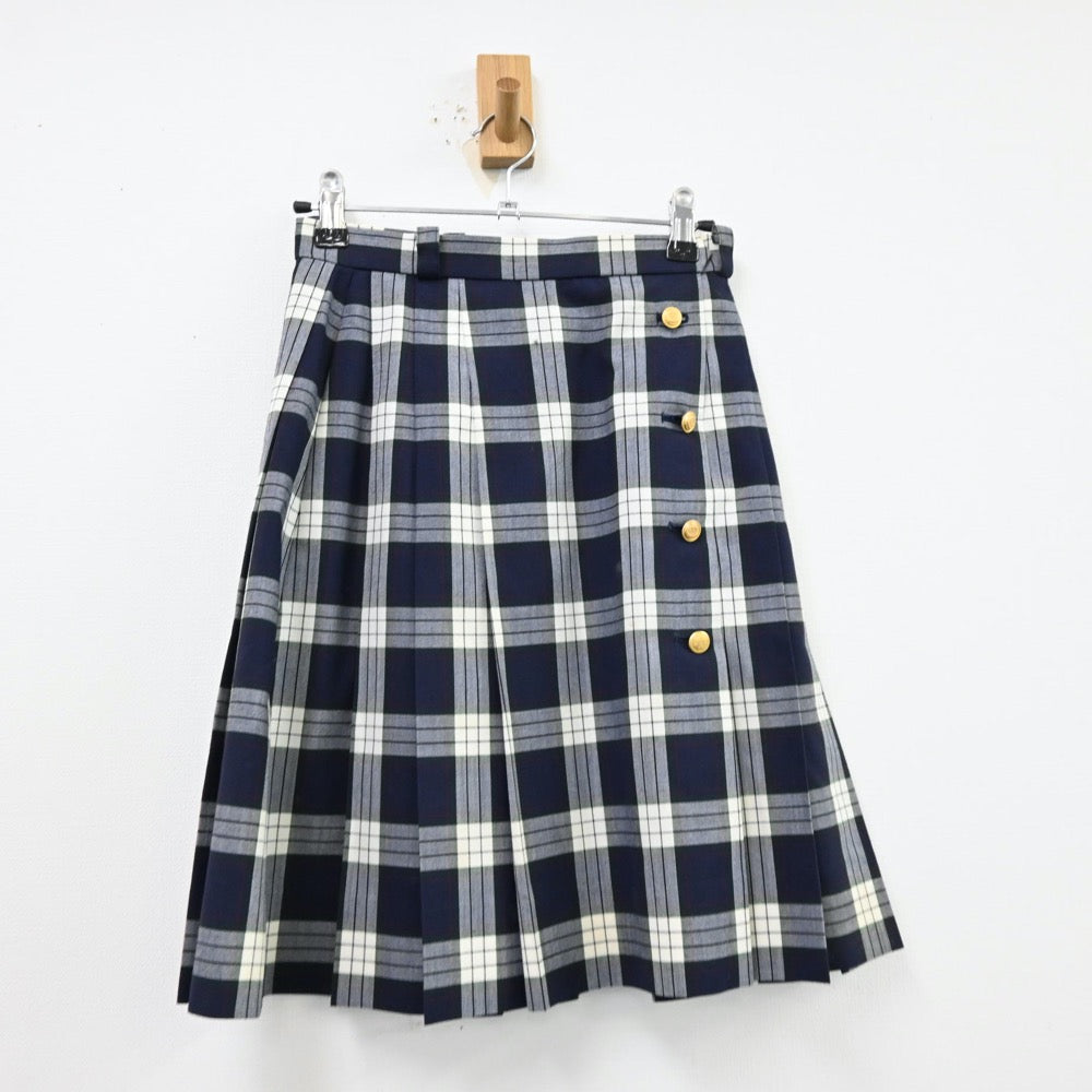 【中古】東京都 鶴川高等学校 女子制服 4点（シャツ・シャツ・スカート）sf012043