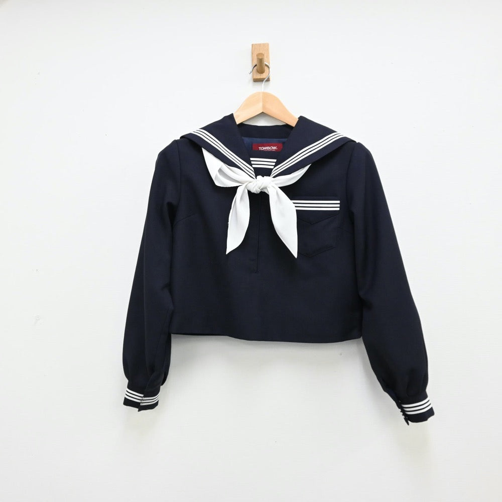 【中古】徳島県 大麻中学校 女子制服 4点（セーラー服・スカート）sf012044