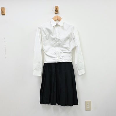 【中古】三重県 津田学園高等学校 女子制服 2点（シャツ・スカート）sf012046