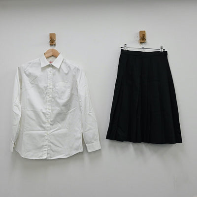 【中古】三重県 津田学園高等学校 女子制服 2点（シャツ・スカート）sf012046