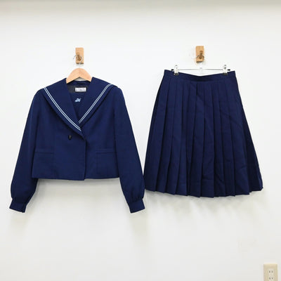 【中古】青森県 東中学校 女子制服 2点（セーラー服・スカート）sf012055