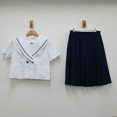 【中古】青森県 東中学校 女子制服 3点（セーラー服・スカート）sf012056