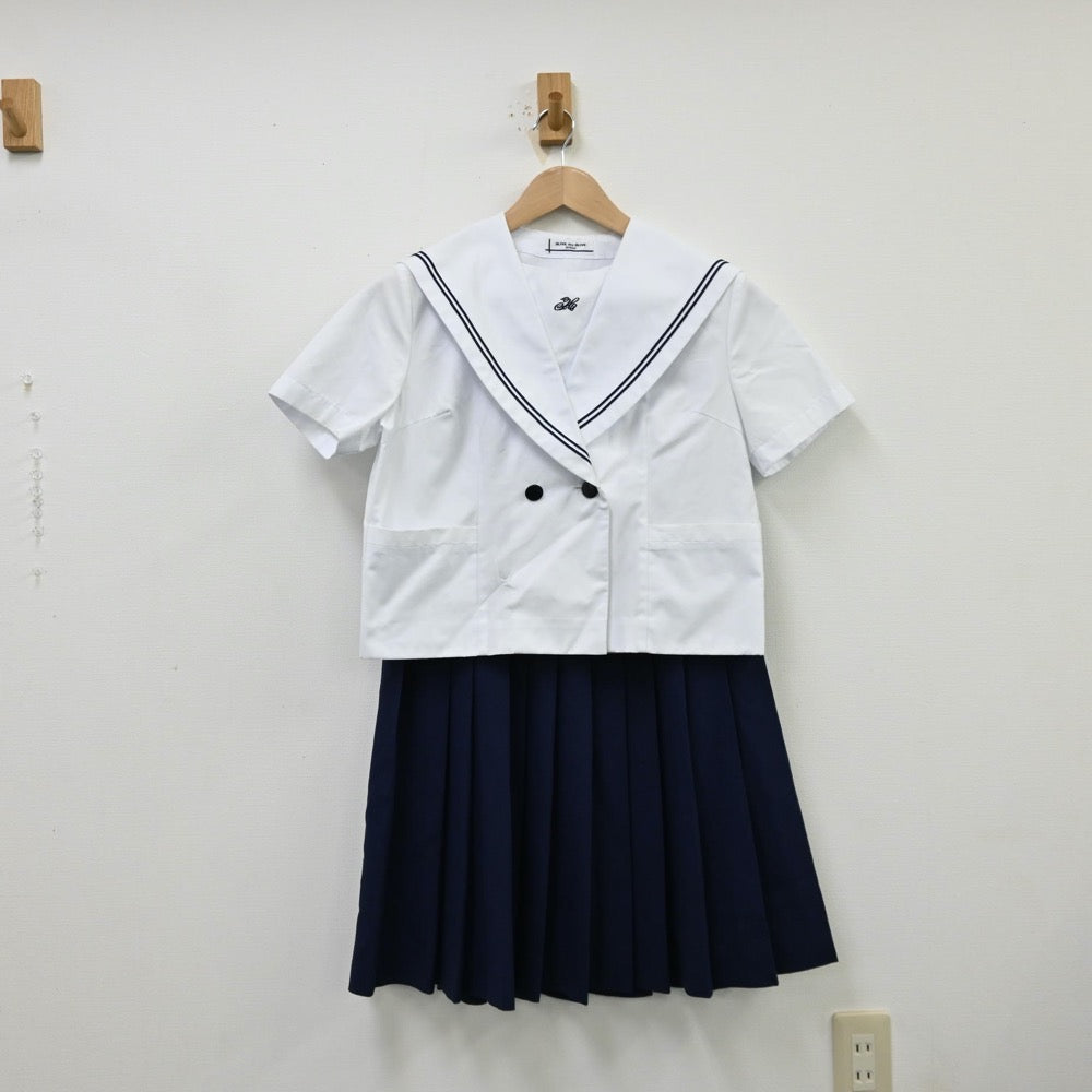 【中古】青森県 東中学校 女子制服 2点（セーラー服・スカート）sf012057