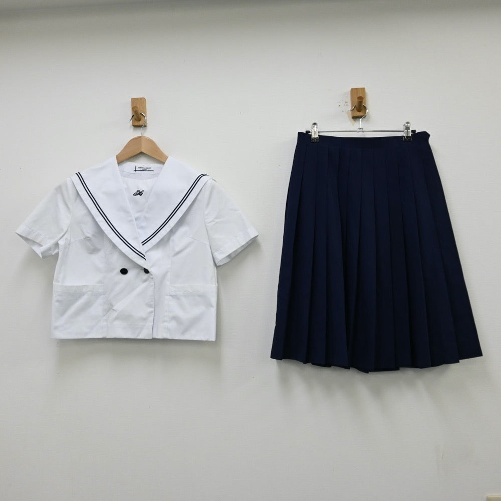 【中古】青森県 東中学校 女子制服 2点（セーラー服・スカート）sf012057