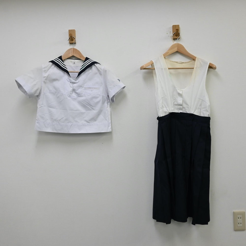 【中古】東京都 共立女子中学校 女子制服 3点（セーラー服・スカート）sf012060