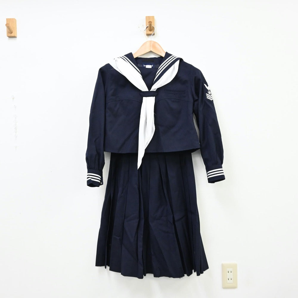 【中古】東京都 共立女子中学校 女子制服 4点（セーラー服・スカート）sf012061